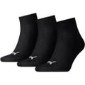 PUMA Herren Socken UNISEX QUARTER PLAIN 3P Black