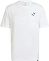 ADIDAS Herren Shirt Lounge Slides Graphic Pocket S in Weiß