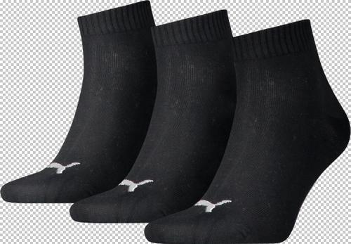 PUMA Herren Socken UNISEX QUARTER PLAIN 3P Black
