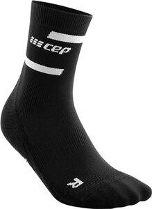 CEP Damen the run socks, mid cut, v4 II in Schwarz