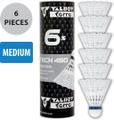 Talbot-Torro Badmintonball Tech 450, Premium Nylonfederball, 6er Dose MED in Pink