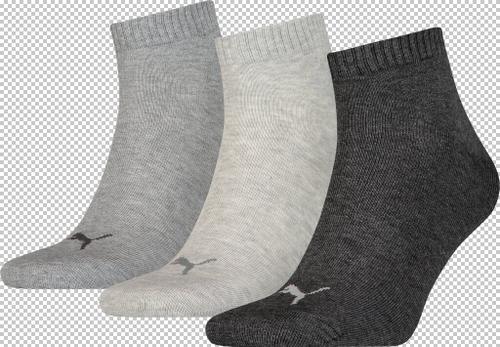 PUMA Herren Socken UNISEX QUARTER PLAIN 3P Anthraci/l Mel Grey/m Mel Grey