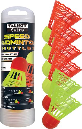 TALBOT/TORRO SPEED Badminton Speedbadminton Shuttles (6 Stück) - in Schwarz