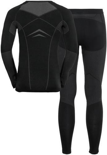ODLO Herren Set Set long FUNDAMENTALS PERFORMANCE WARM S in Schwarz