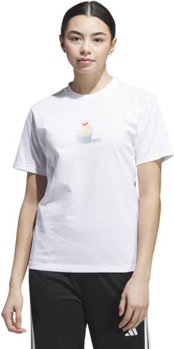 ADIDAS Damen Shirt Seasonal Essentials Cupcake Graphic M in Weiß