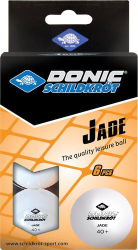 Donic-Schildkröt Tischtennisball Jade, Poly 40+ Qualität, 6 Stk. im Blister, weiß - in Pink