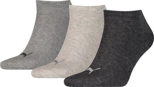 PUMA Herren Socken UNISEX SNEAKER PLAIN 3P Anthraci/l Mel Grey/m Mel Grey