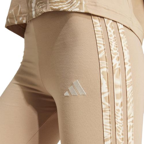 ADIDAS Damen Tight RC Essentials Seasonal Animal-Print L in Braun
