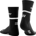 CEP Damen the run socks, mid cut, v4 II in Schwarz