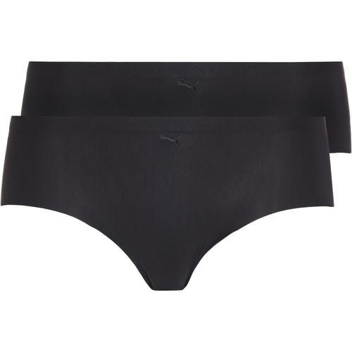 PUMA Damen Unterhose WOMEN SEAMLESS HIPSTER 2P HANG XS in Schwarz