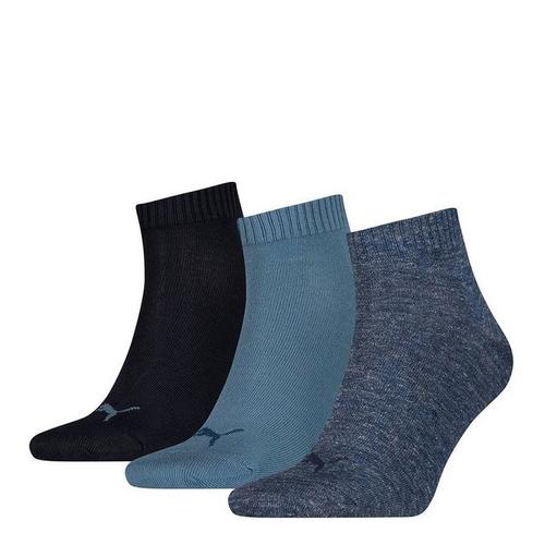 PUMA Herren Socken UNISEX QUARTER PLAIN 3P Denim Blue