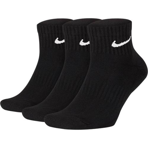 NIKE Herren U NK EVERYDAY CUSH QTR 3PR BLACK/WHITE
