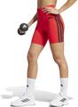 ADIDAS Damen Tight Optime Essentials 3-Streifen kurze (Länge 5 Zoll) XS in Rot