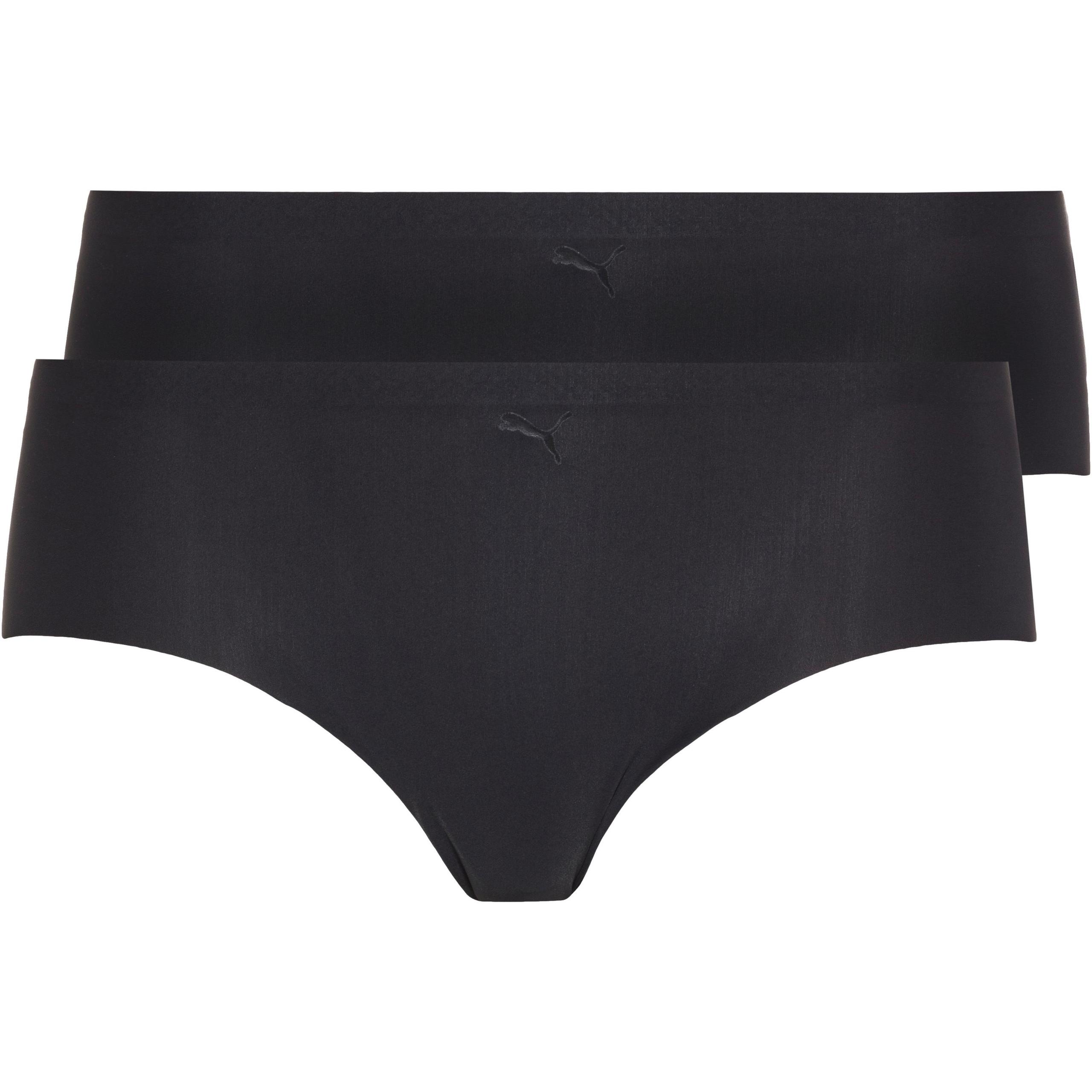 PUMA Damen Unterhose WOMEN SEAMLESS HIPSTER 2P HANG XS in Schwarz