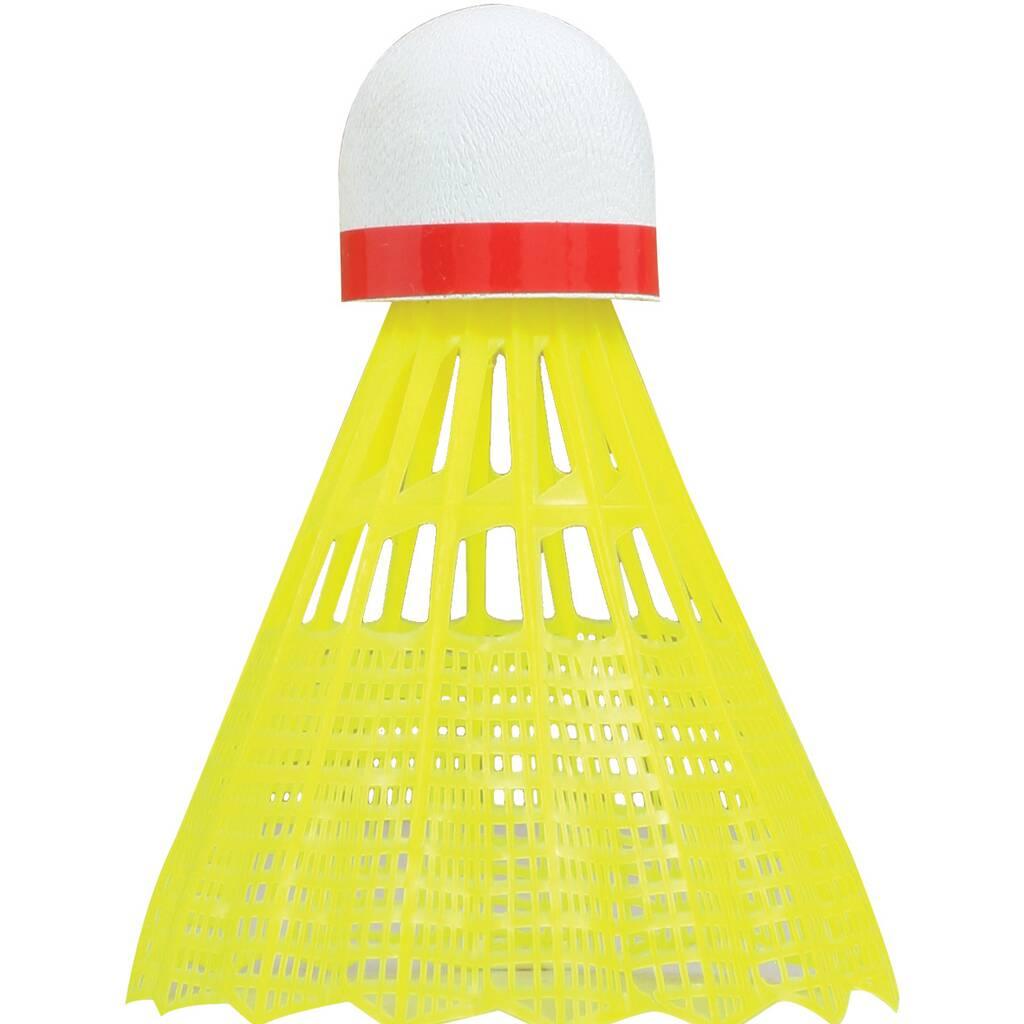 Talbot-Torro Badmintonball Tech 350, Nylonfederball, 3er Dose - in Gelb