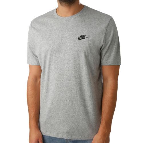 NIKE M NSW CLUB TEE DK GREY HEATHER/BLACK