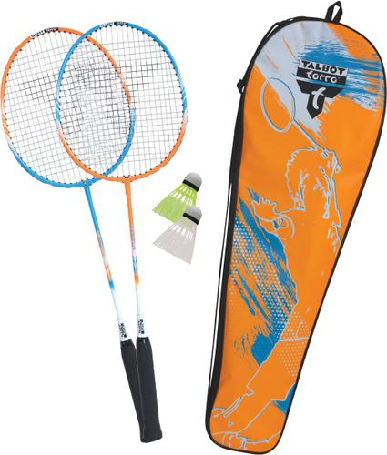 TALBOT/TORRO Badmintonset Talbot Torro Badminton-Set 2-Attacker, 2 Schläger, 2 Federbälle, in wertiger Tasche, 449411 - in Grau