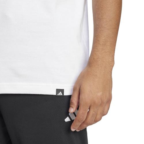 ADIDAS Herren Shirt Lounge Slides Graphic Pocket S in Weiß