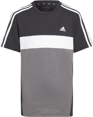 ADIDAS Kinder Shirt Tiberio 3-Streifen Colorblock Cotton Kids 164 in Grau