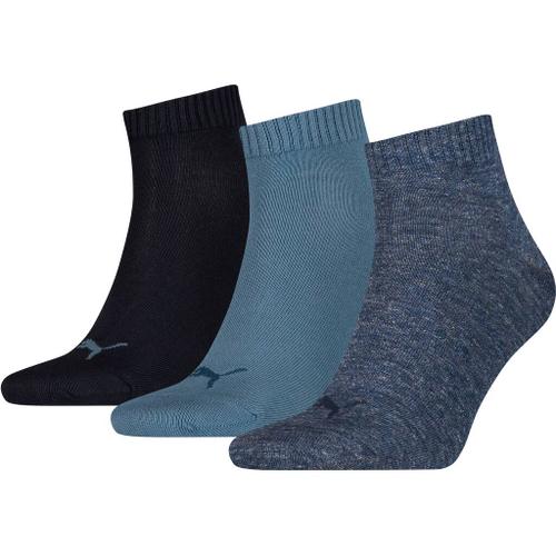 PUMA Herren Socken UNISEX QUARTER PLAIN 3P Denim Blue