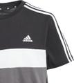 ADIDAS Kinder Shirt Tiberio 3-Streifen Colorblock Cotton Kids 164 in Grau