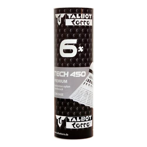 Talbot-Torro Badmintonball Tech 450, Premium Nylonfederball, 6er Dose MED in Pink