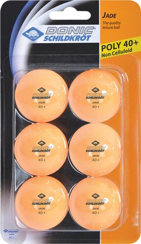 Donic-Schildkröt Tischtennisball Jade, Poly 40+ Qualität, 6 Stk. im Blister, orange - in Orange