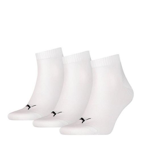 PUMA Plain Quarter-Socken 3er-Pack 35-38 in Weiß