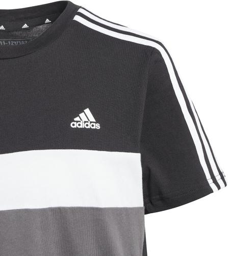 ADIDAS Kinder Shirt Tiberio 3-Streifen Colorblock Cotton Kids 164 in Grau