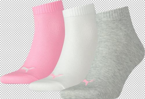 PUMA Herren Socken UNISEX QUARTER PLAIN 3P Prism Pink