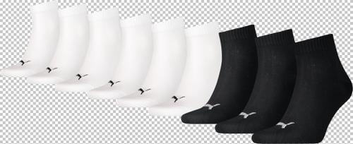 PUMA Plain Quarter-Socken 3er-Pack 35-38 in Weiß