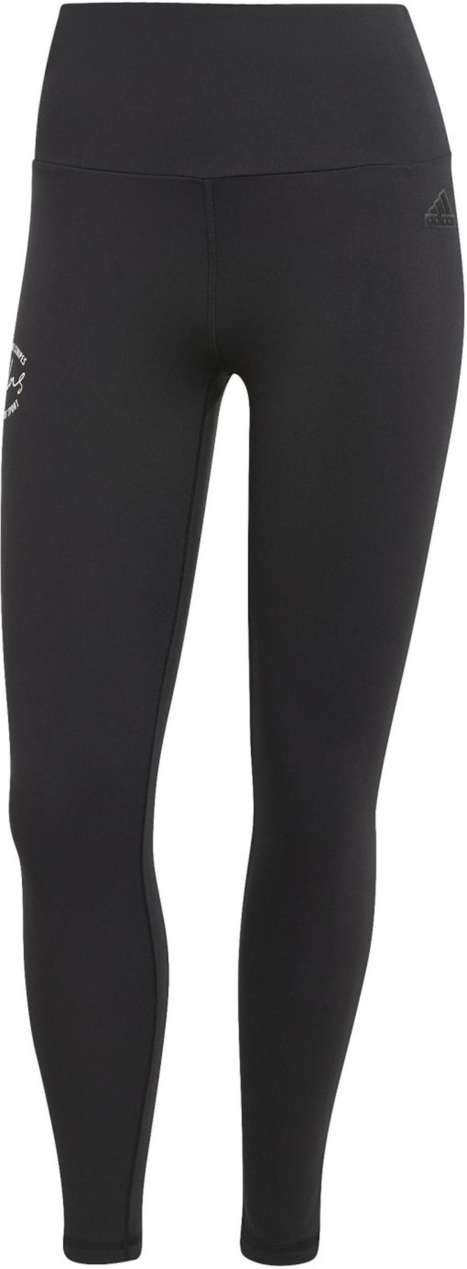 ADIDAS Damen Tight Signature Graphic Print High-Waisted XS in Schwarz