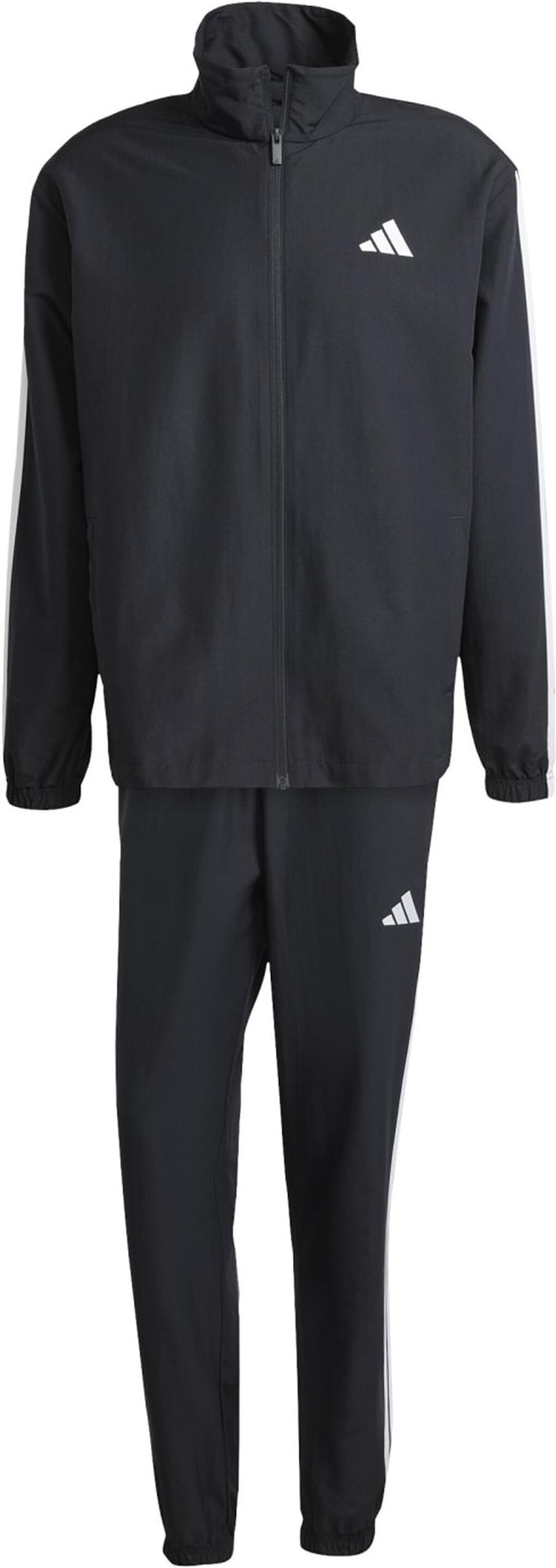ADIDAS Herren Sportanzug Sportswear Basic 3-Streifen Woven L in Schwarz