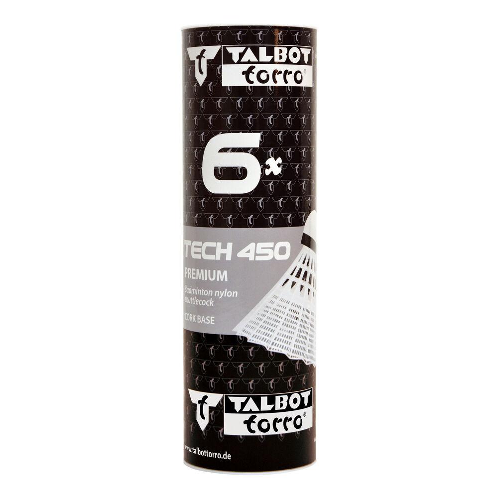 Talbot-Torro Badmintonball Tech 450, Premium Nylonfederball, 6er Dose MED in Pink