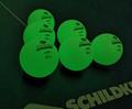 DONIC SCHILDKRÖT TT-Ball GLOW IN THE DARK POLY 40+, 6 Stück - in Schwarz