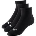 PUMA Herren Socken UNISEX QUARTER PLAIN 3P Black