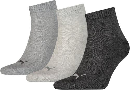 PUMA Herren Socken UNISEX QUARTER PLAIN 3P Anthraci/l Mel Grey/m Mel Grey