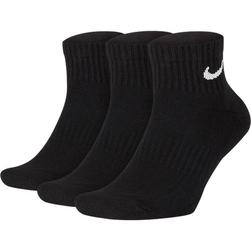 NIKE Herren U NK EVERYDAY CUSH QTR 3PR BLACK/WHITE