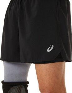 ASICS Herren Shorts ROAD 2-N-1 5IN SHORT XXL in Schwarz
