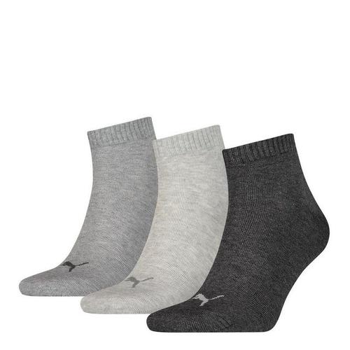 PUMA Herren Socken UNISEX QUARTER PLAIN 3P Anthraci/l Mel Grey/m Mel Grey