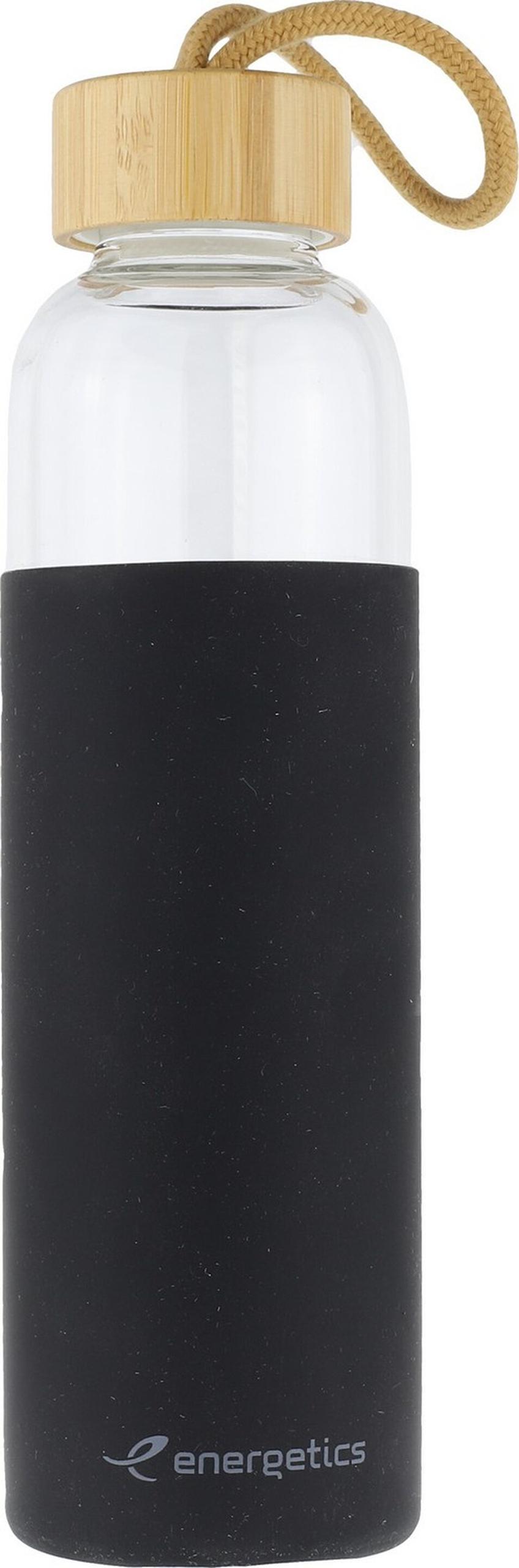 ENERGETICS Trinkbehälter Ux.-Trinkflasche Glass Bottle Bamboo II 0,55 in Schwarz