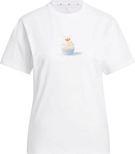 ADIDAS Damen Shirt Seasonal Essentials Cupcake Graphic M in Weiß