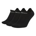 NIKE U NK EVERYDAY LTWT NS 3PR BLACK/WHITE