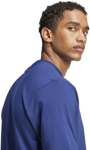 ADIDAS Herren Shirt Essentials Linear Single Jersey L in Blau