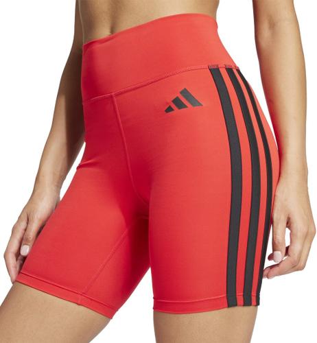 ADIDAS Damen Tight Optime Essentials 3-Streifen kurze (Länge 5 Zoll) XS in Rot
