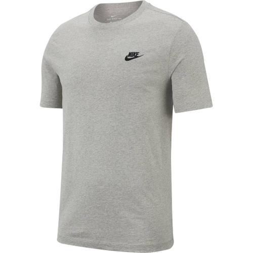 NIKE M NSW CLUB TEE DK GREY HEATHER/BLACK