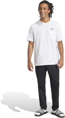 ADIDAS Herren Shirt Lounge Slides Graphic Pocket S in Weiß