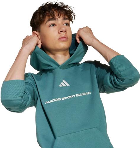 ADIDAS Kinder Kapuzensweat Boys Slogan Fleece Hoodie Kids 164 in Blau