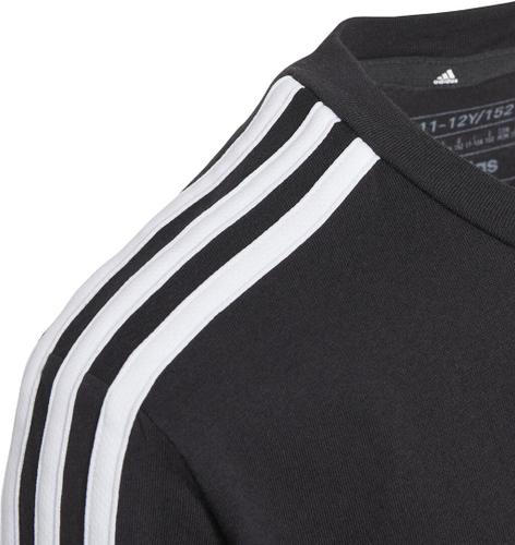 ADIDAS Kinder Shirt Tiberio 3-Streifen Colorblock Cotton Kids 164 in Grau