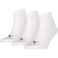 PUMA Plain Quarter-Socken 3er-Pack 35-38 in Weiß